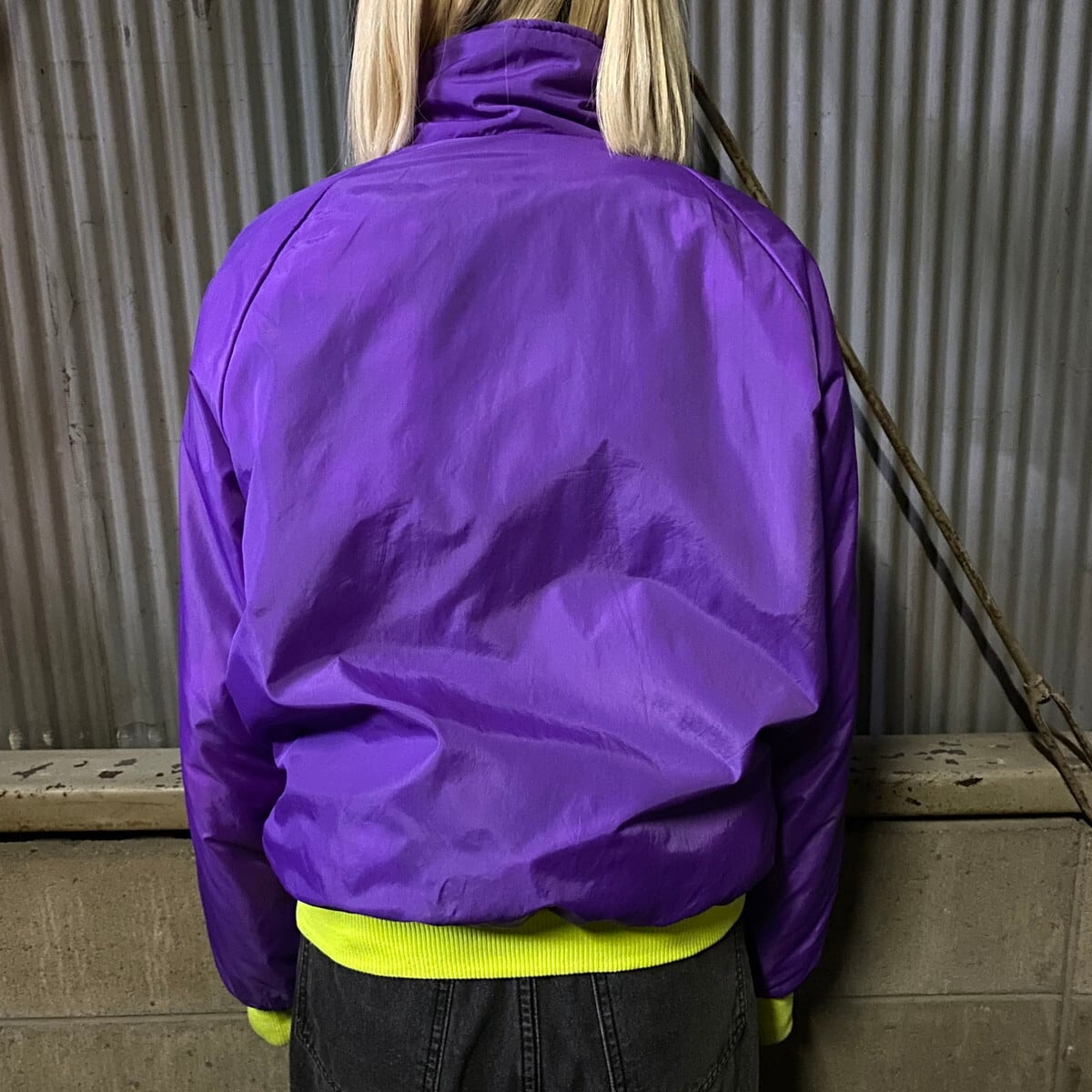 汚れあり 80年代 Columbia コロンビア リバーシブル 中綿 ナイロン