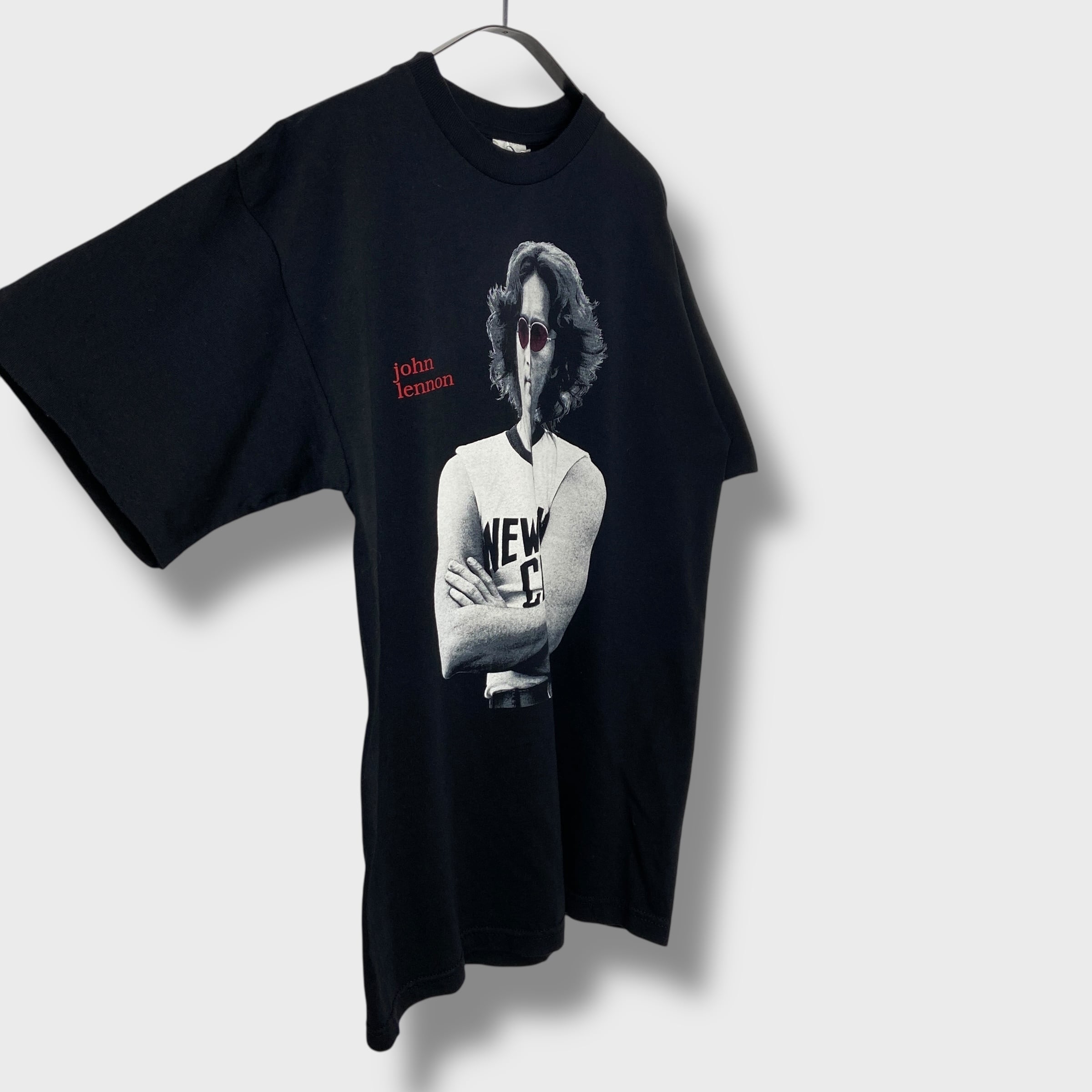 90s USA製 ジョンレノン バンドTシャツ 両面プリント ブラック L