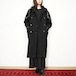 *SPECIAL ITEM* USA VINTAGE PIEDESTAL PETIT VELOUR LEATHER SWITCHED DESIGN WOOL LONG COAT/アメリカ古着レザーベロア切り替えウールロングコート