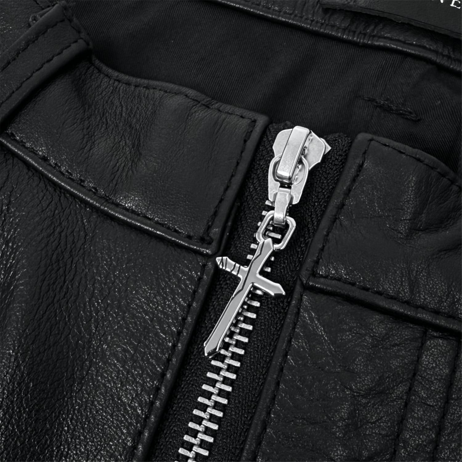 LAST NEST / Front Zip Leather Pants | HOLICK