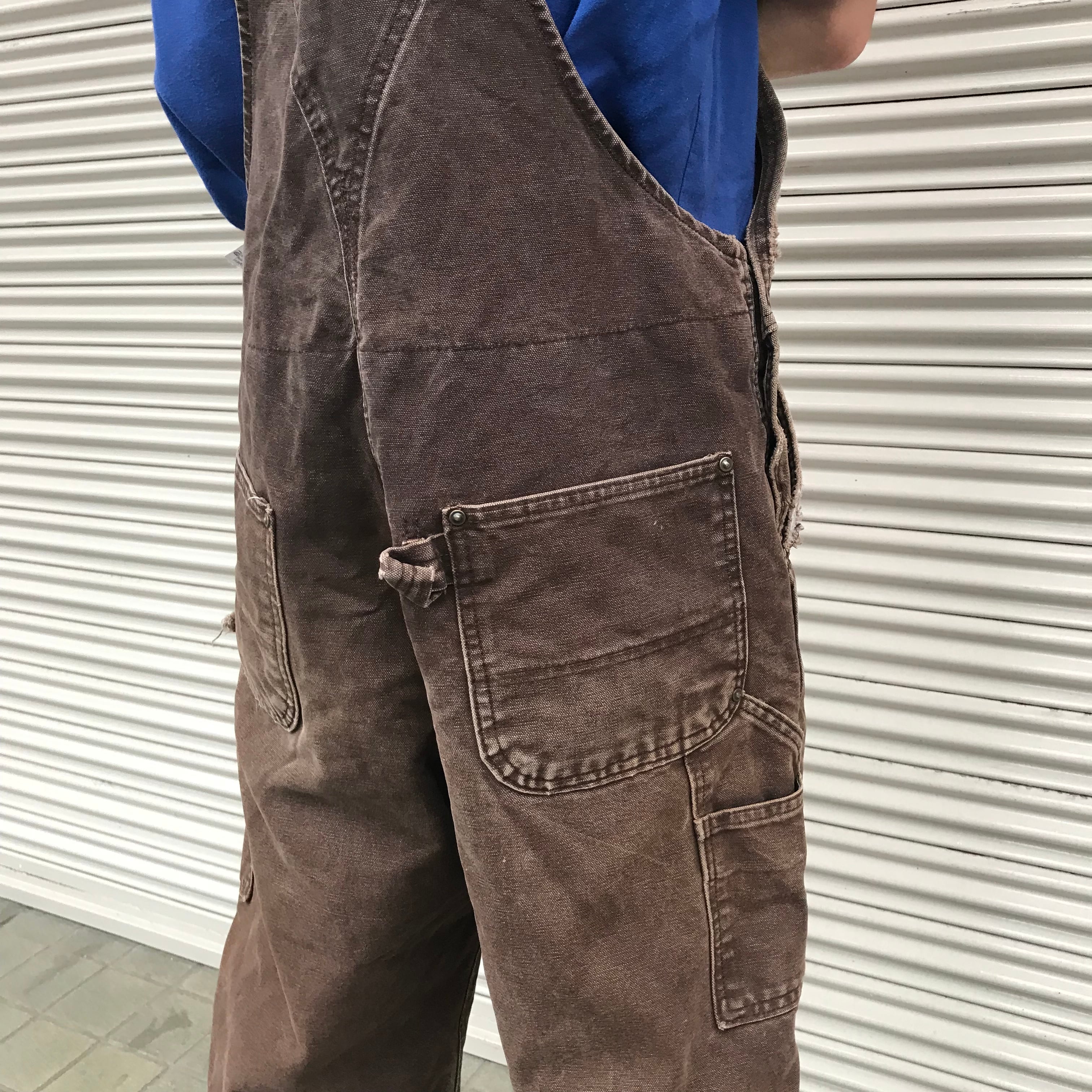 90s USA製 Carhartt カーハート ダック生地 オーバーオール ワーク 