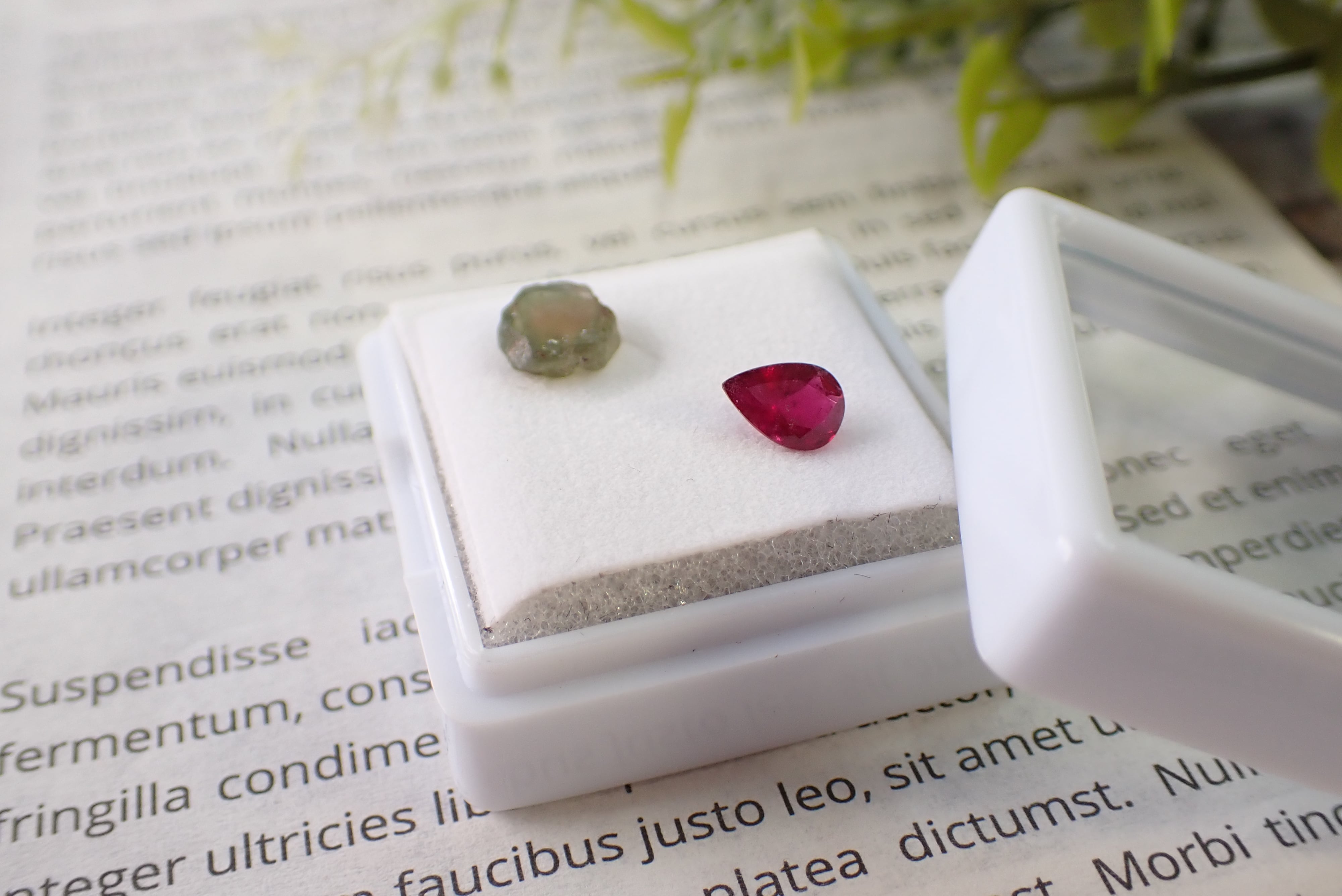 原石セット】トルマリン/スライストルマリン 0.40ct/0.85ct [C2‐326