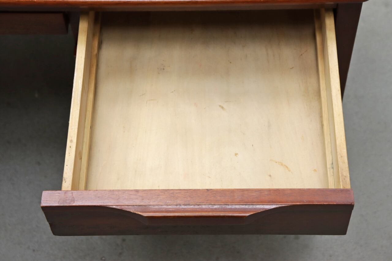 ヴィンテージ ローズウッド 両袖デスク 机 書斎 PC オフィス 北欧