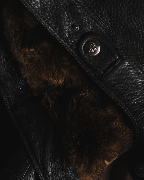 [1998–2002] "SERAPHIN" Cuir de Cerf Hooded Leather Duffle Coat（Made in France）