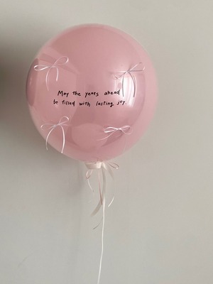 ribbon float  balloon　-BIG size-【立体リボンver】【全11色】