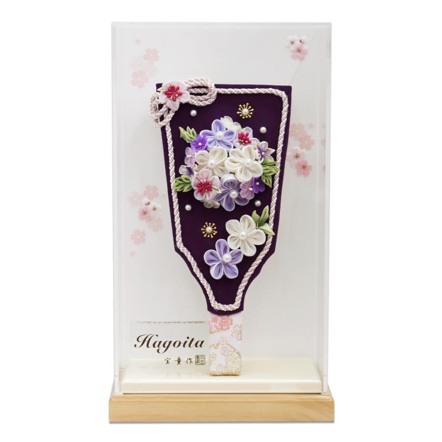 № 193 　羽子板　雛飾り　誕生祝　お正月羽子板 つまみ細工(スタン付き） № 193 羽子板 雛飾り 誕生祝 お正月羽子板 つまみ細工(スタン付き