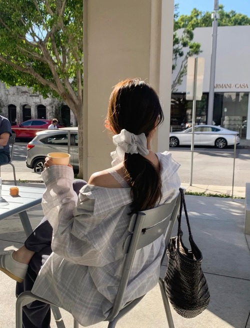 (LITER) leaf check shirt