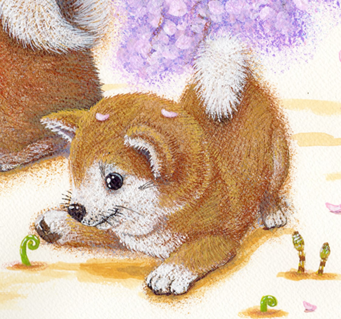 オーダー作品「小鳥ブレーメン（ポップ） A4」イラスト/アート