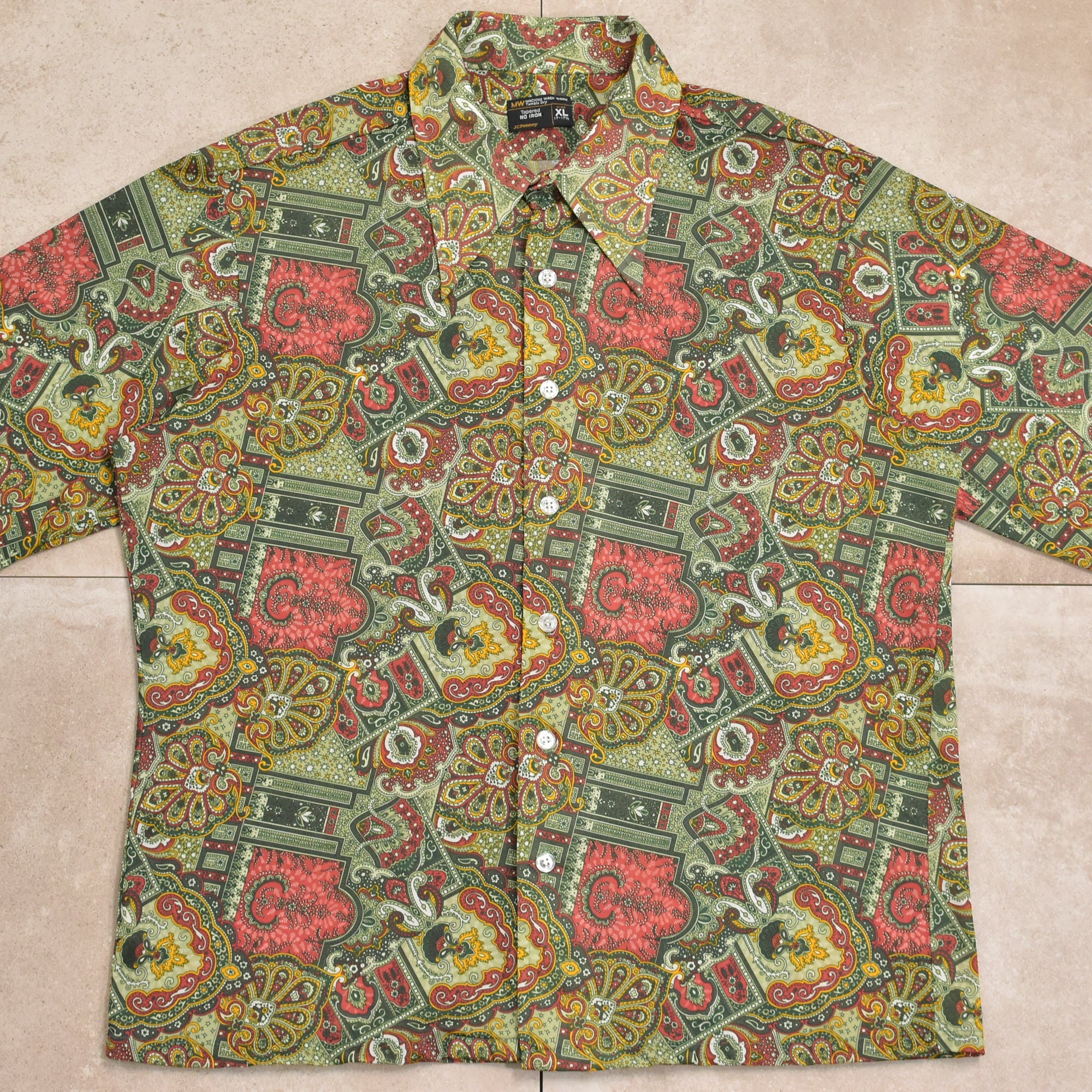 70~80s J.C.Penney poly shirt | 古着屋 grin days memory 【公式