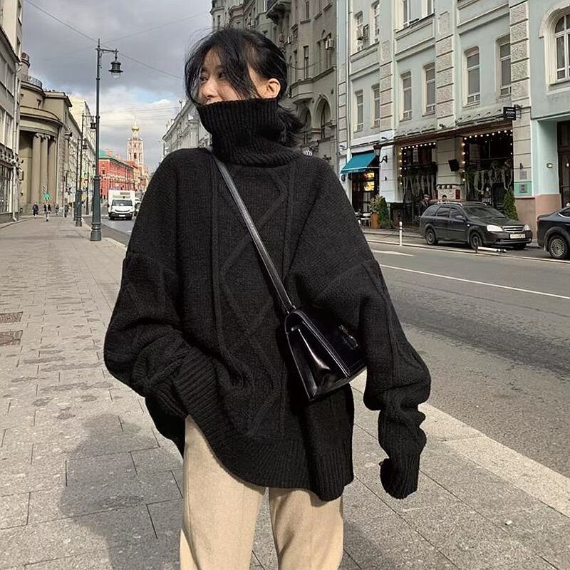 ケーブル編み　オーバーニット　AJ11009-2736