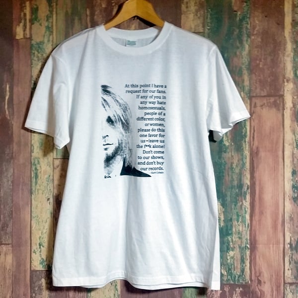 カートコバーン‼️大きな顔デザイン Tシャツ NIRVANA Kurt Cobain BIG FACEカートコバーン Tシャツ - メルカリ