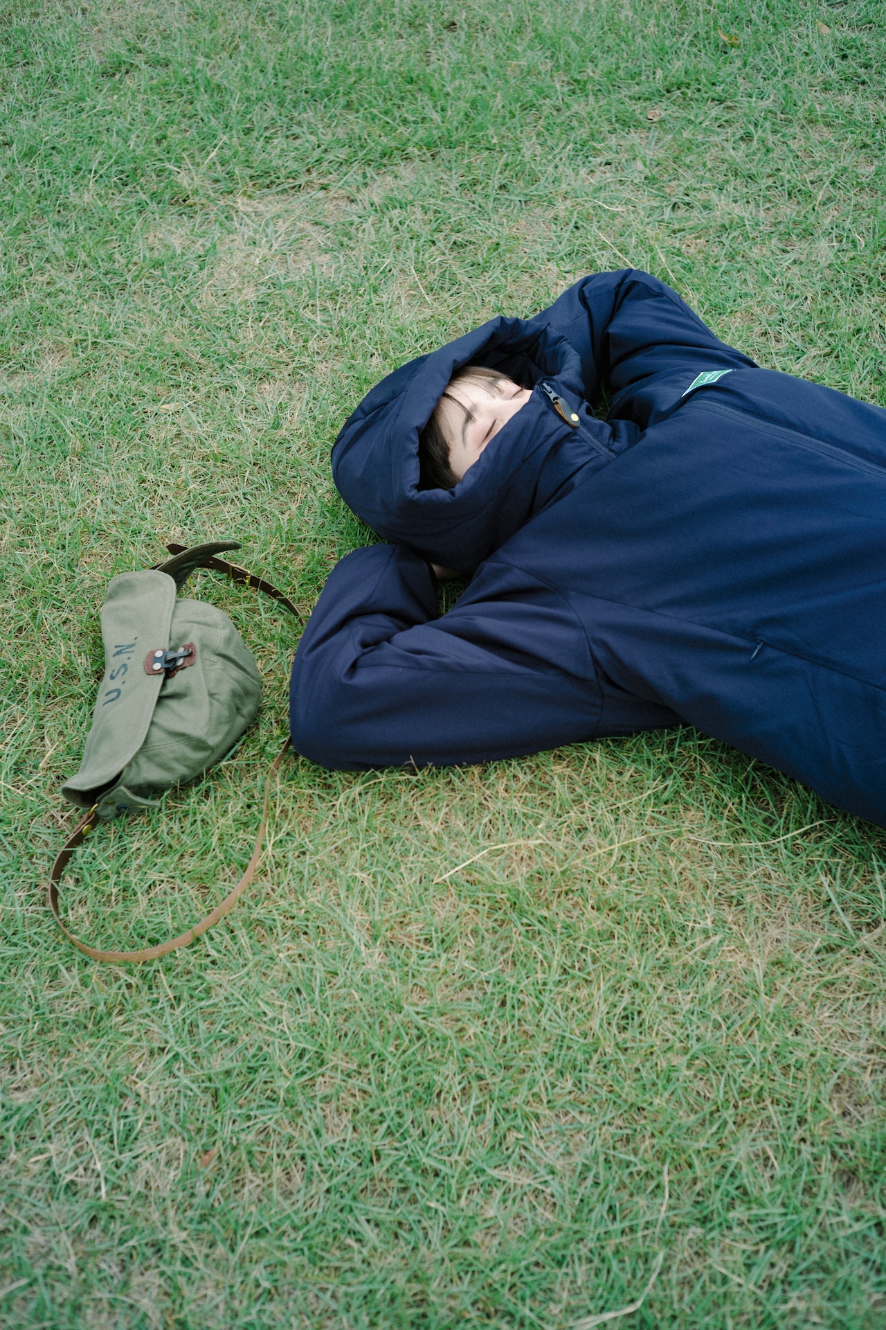 【Ratsnuts Leather】U.S NAVY N-1 DECK HELMET CUSTOM BAG(OLIVE)