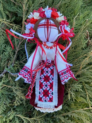 UA.Designer手作りモタンカ 25cm（ウクライナの御守り）