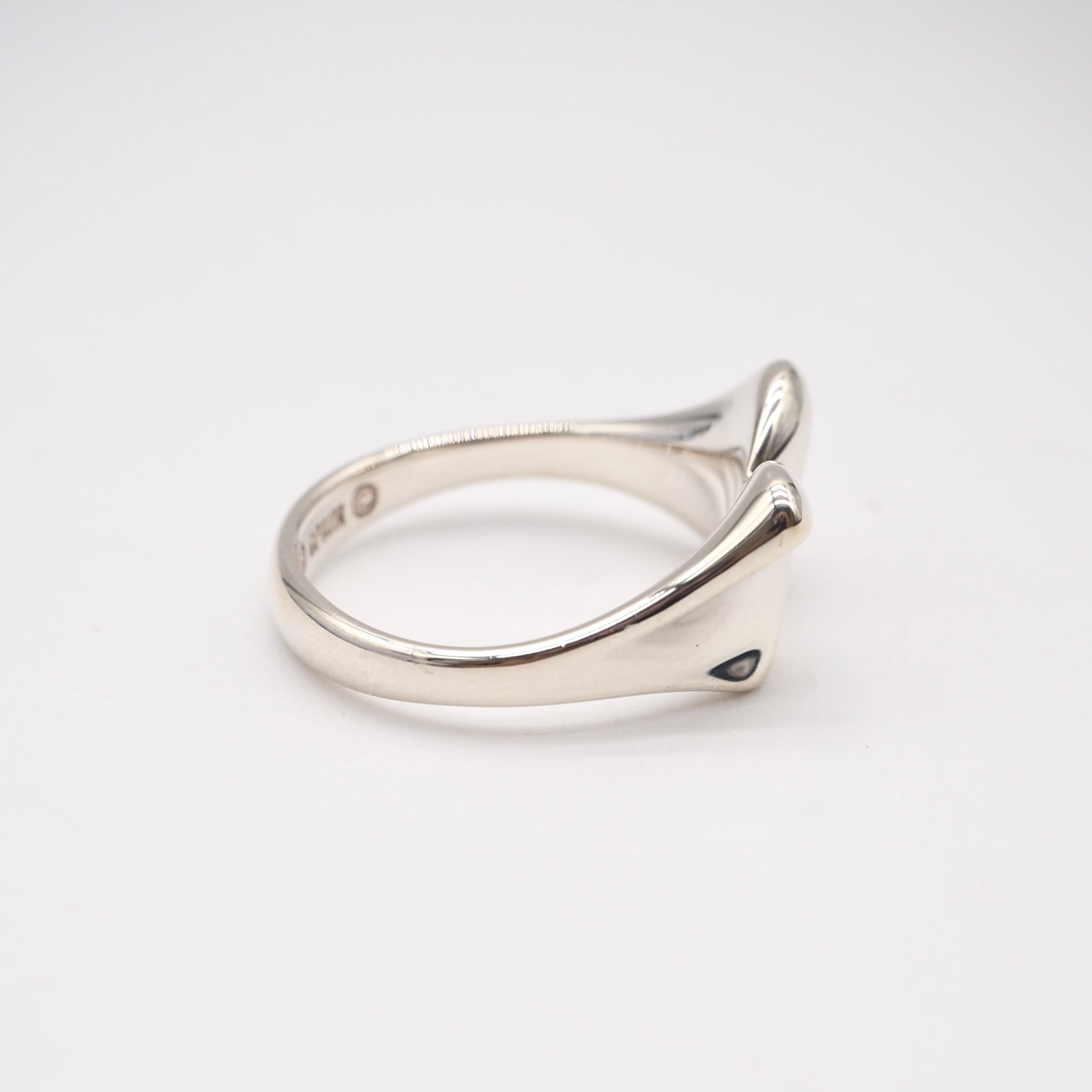 Tiffany&Co. 約8号 バタフライ リボン リング シルバー925