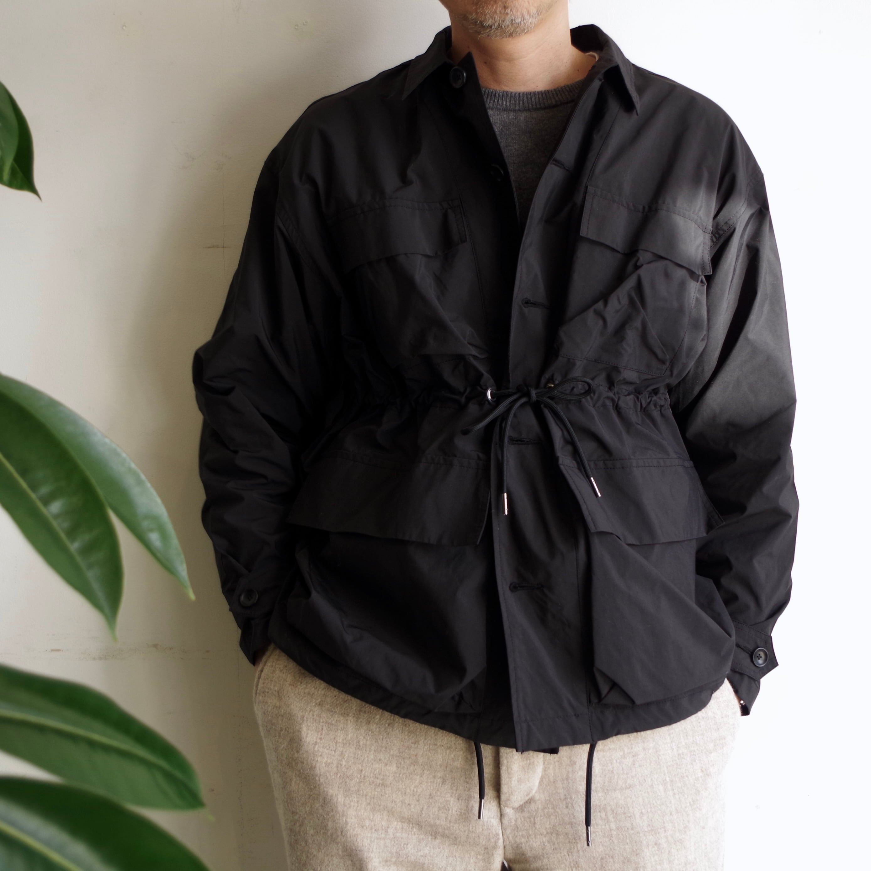 meanswhile ミーンズワイル シャツブルゾン ジャケット meanswhile Paper Touch Feather Blouson | 1F Store