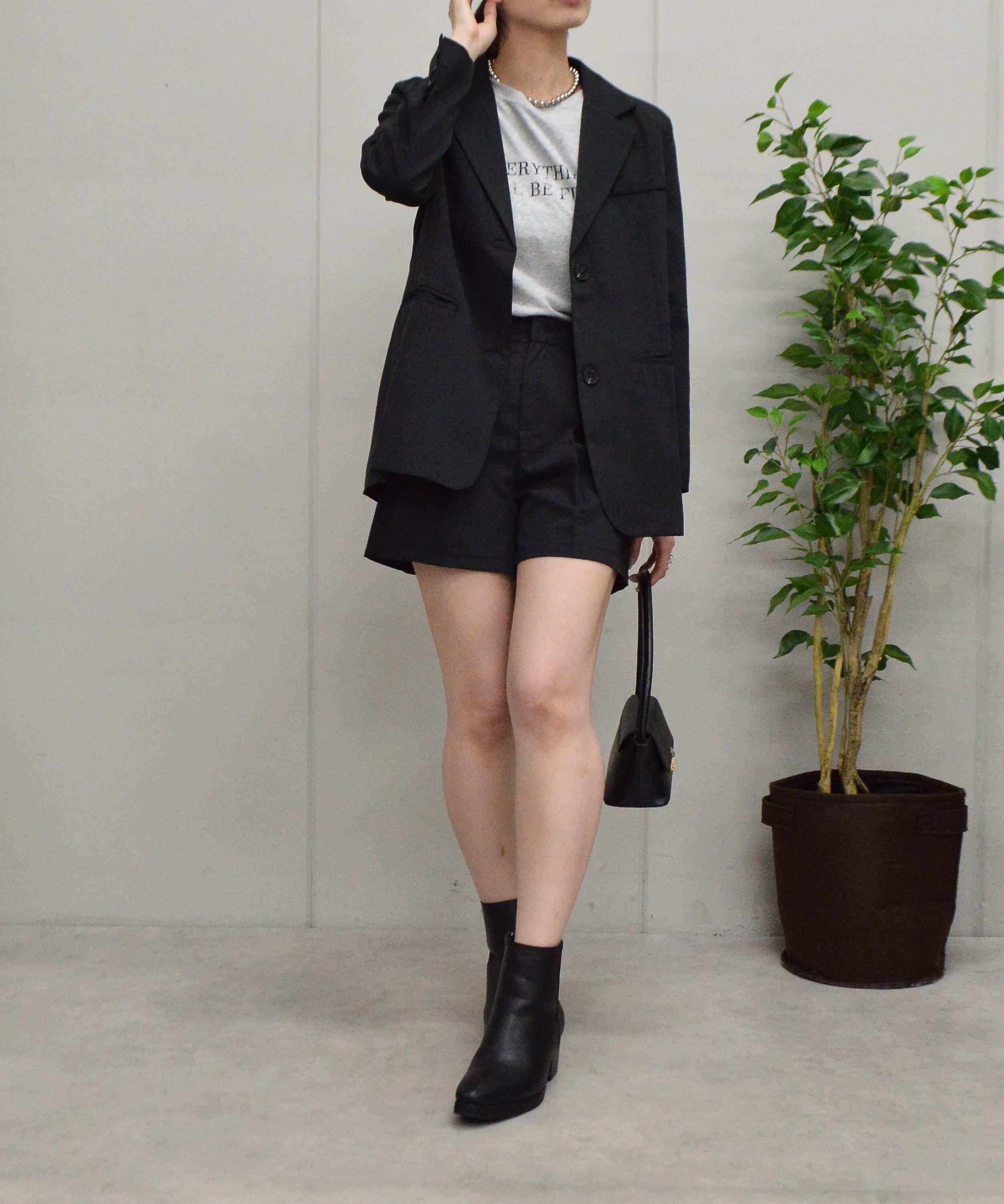 930255 ジャケット&ショートパンツセットアップ | &soiree アンドソワレ
