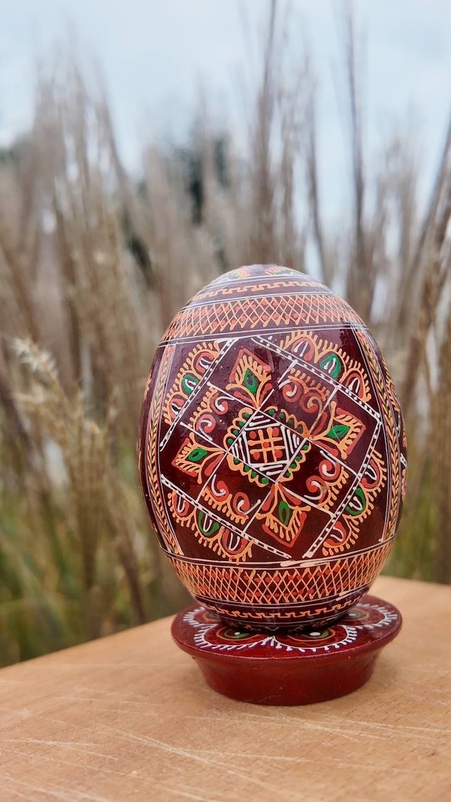 プィサンカ＋スタンド 9cm（イースターエッグ）コロミヤ博物館モデル