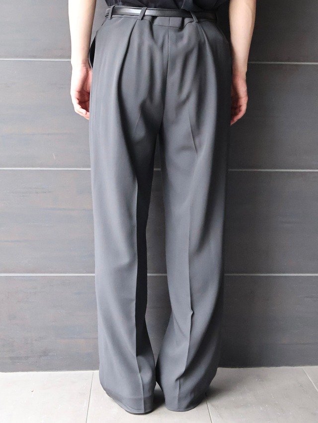 【armani collezioni】summer wool straight slacks