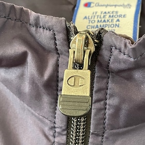 【champion】チャンピオン コーチジャケット ブルゾン 刺繍ロゴ ワンポイント フルジップ Mサイズ us古着