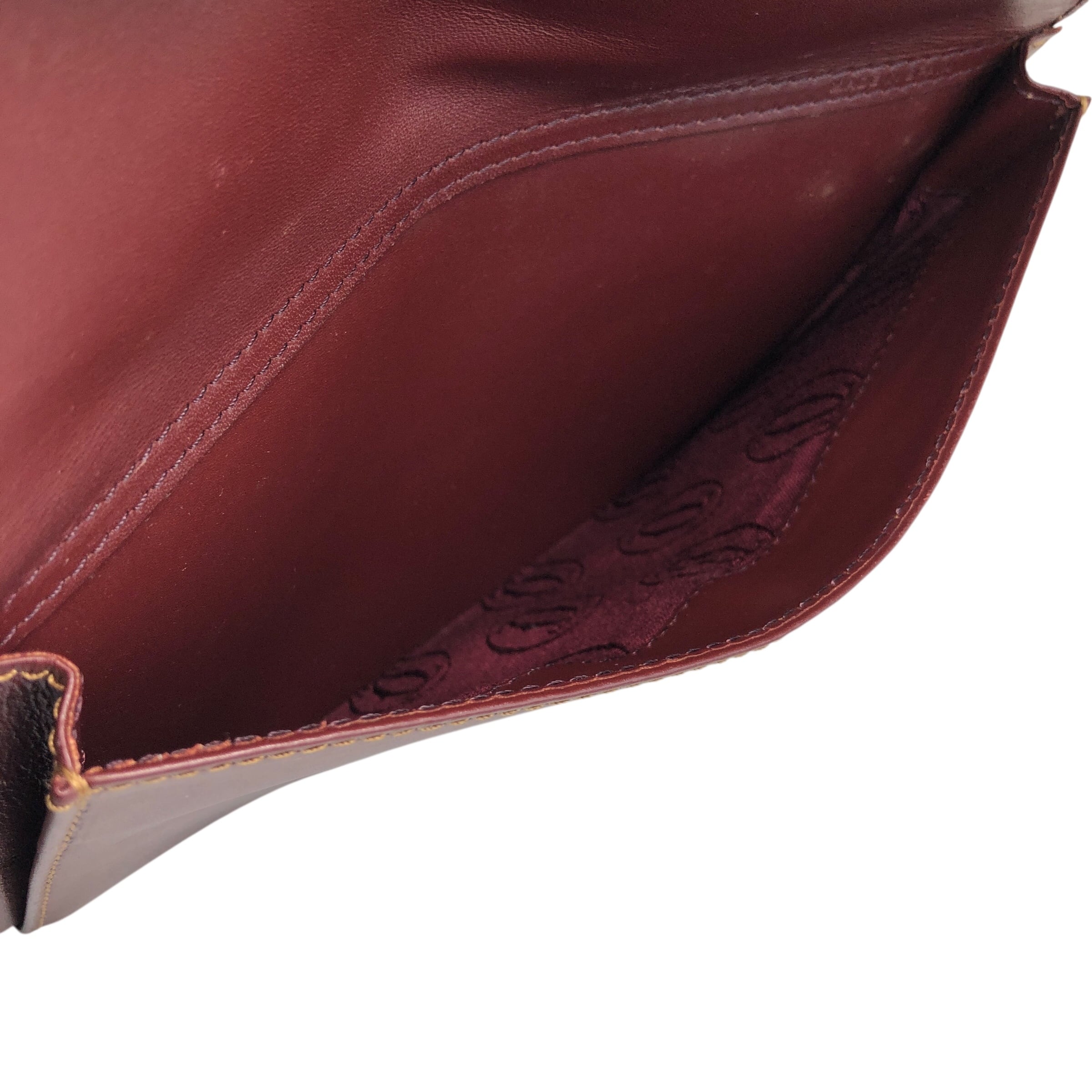 Cartier カルティエ マストライン ショルダーバッグ ボルドー ロゴ