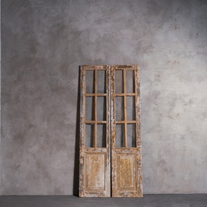 ドア/アンティークドア/ダブルドア/ガラスドア/建具/店舗什器/ディスプレイ/撮影背景/撮影アイテム/スタジオ