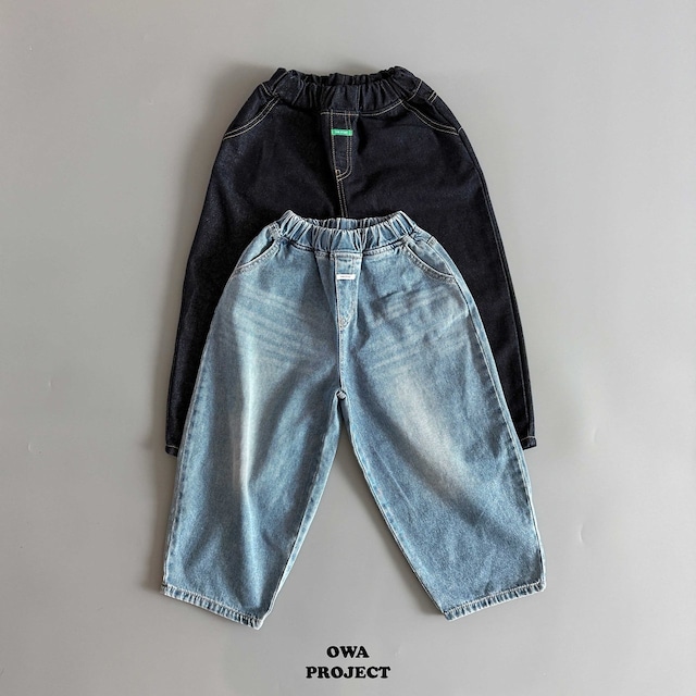 【取寄】owa|26 autumn loose denim (medium blue)|26秋アバンデニム(中青)|S-JL|kids&jr|26 autumn