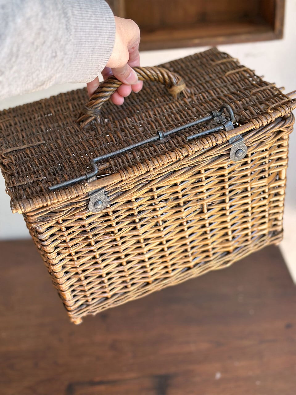 金具付きパニエ 四角 スクエア型 | Brocante de La Cocotte （フランス