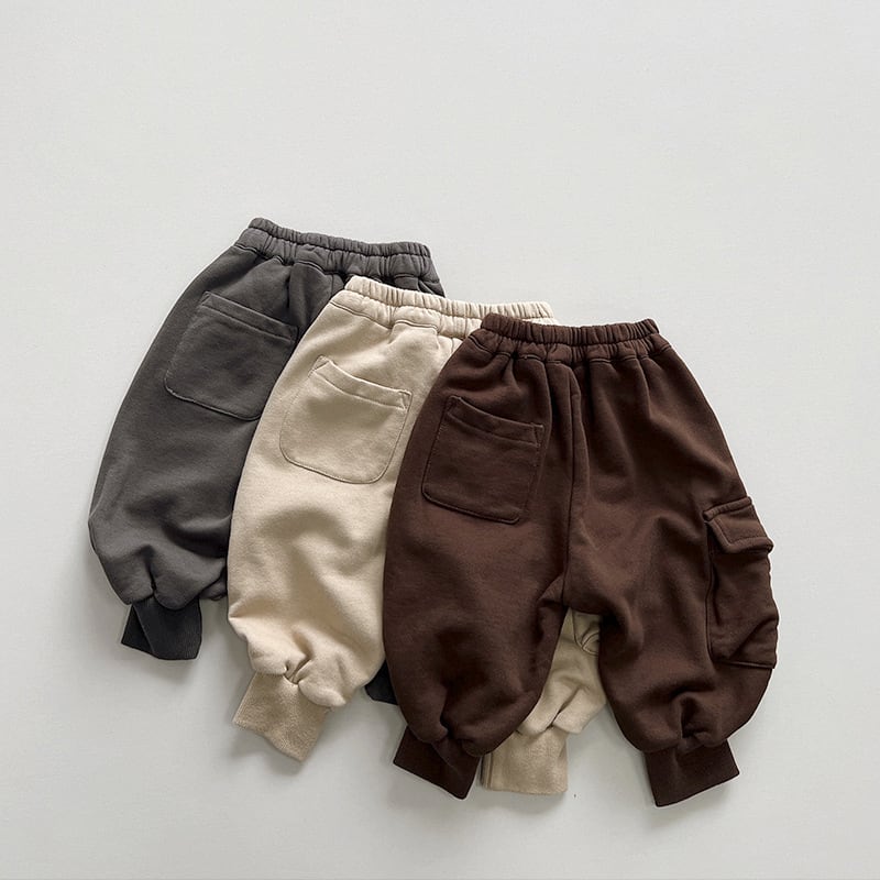 【BABY&KID】ポケット付き無地パンツ