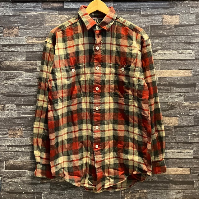 RRL FLANNEL CHECK SHIRT RED 1990'S OLD
