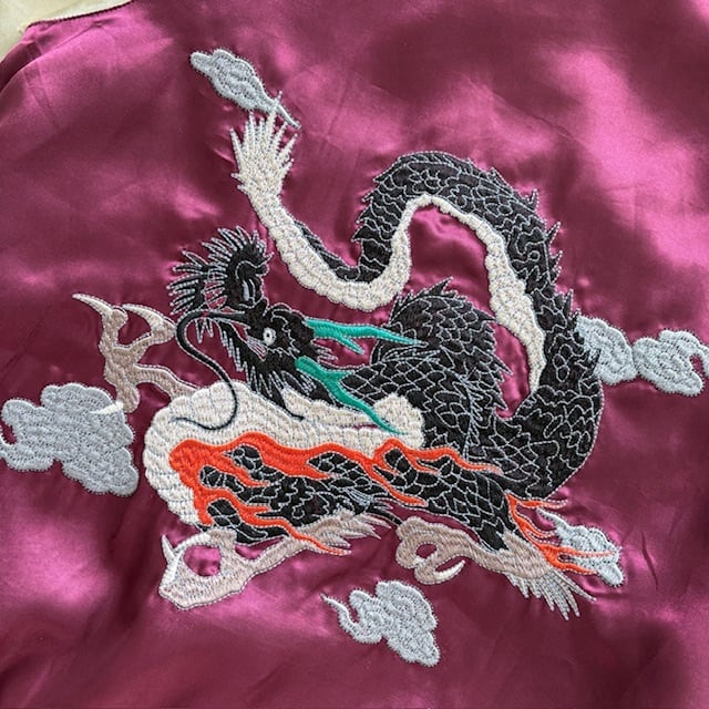 Vintage】SOUVENIRJACKET 90s リバーシブルスカジャン サテン