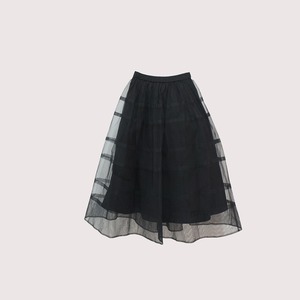 ボーダーチュールスカート（ブラック）