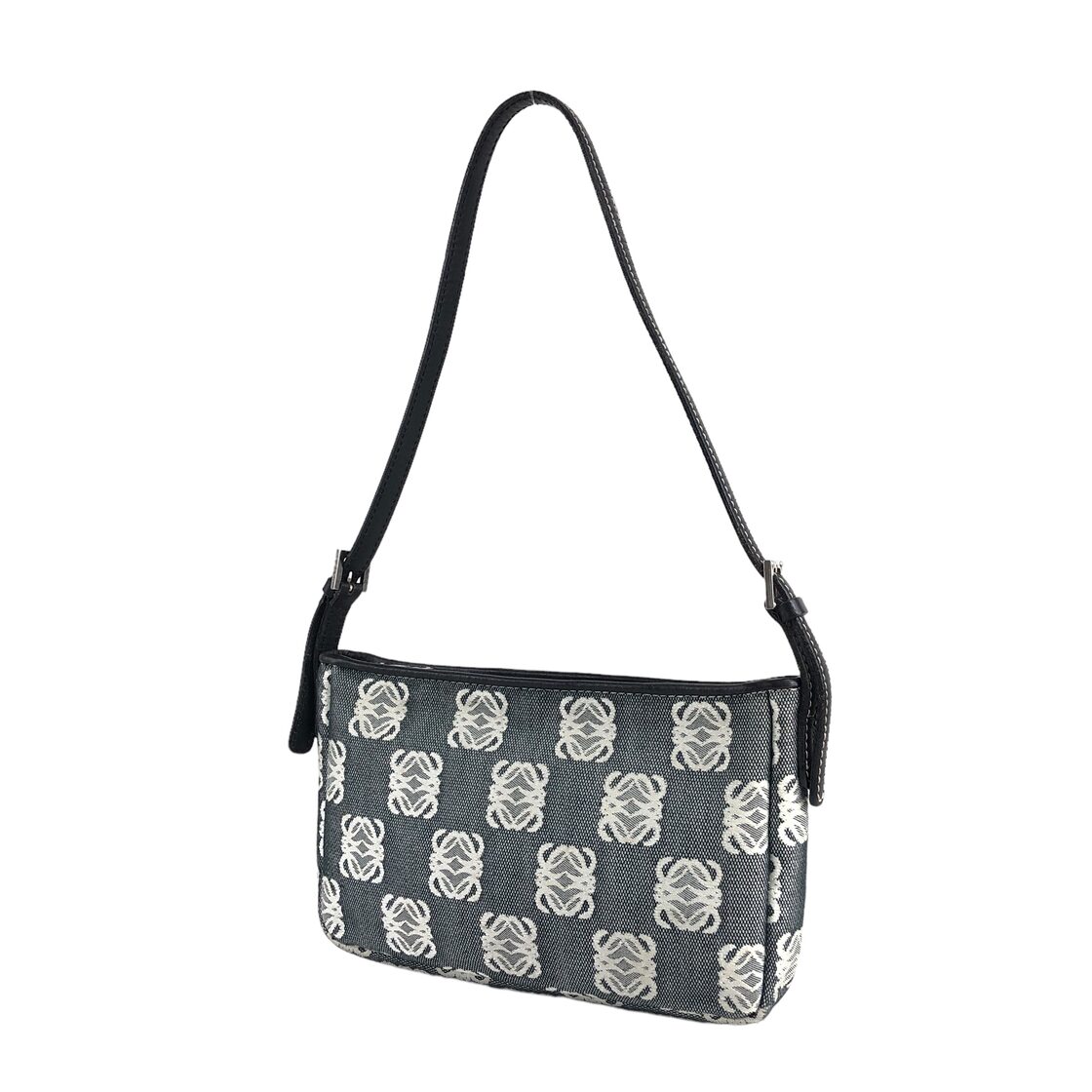 LOEWE ロエベ アナグラム ショルダーバッグ ブラック ジャガード 