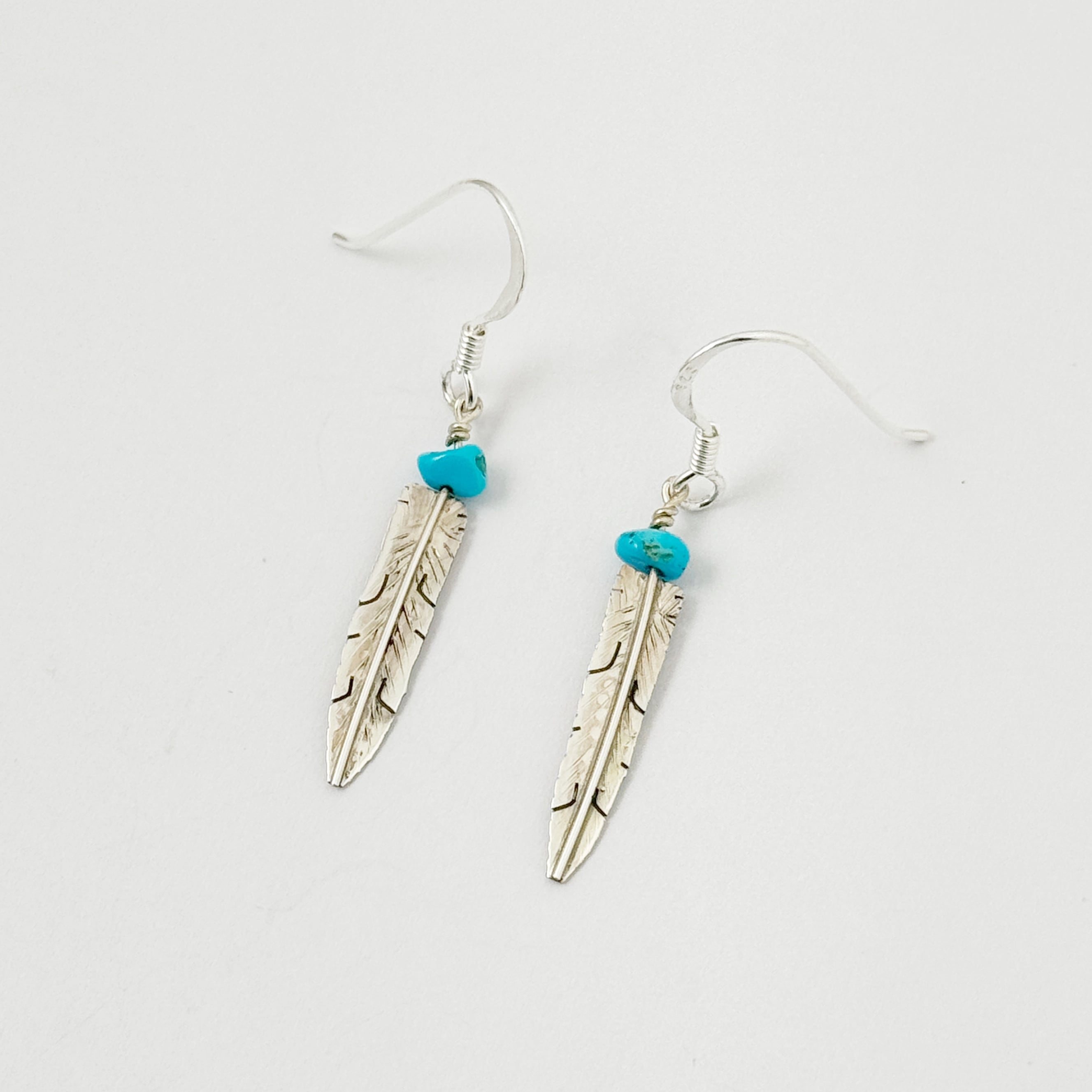 再入荷】《Indian jewelry》フェザー and リトル ターコイズ フック