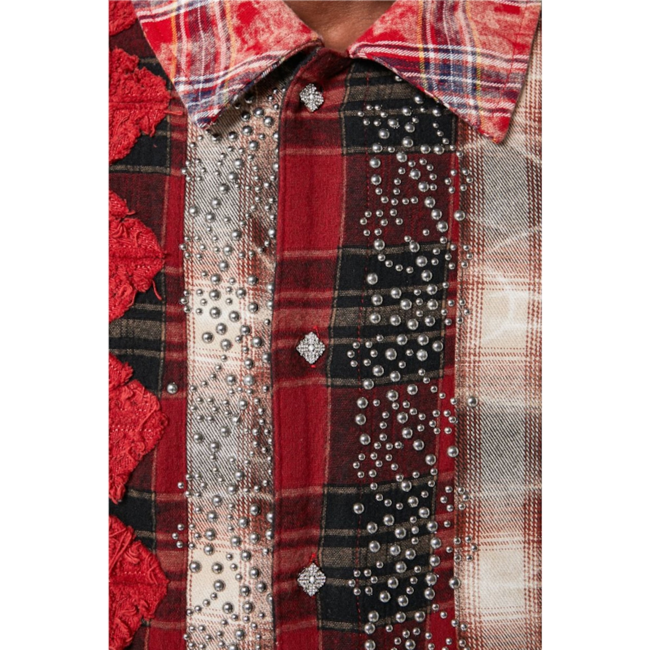 GUAPI / blood red patch flannel