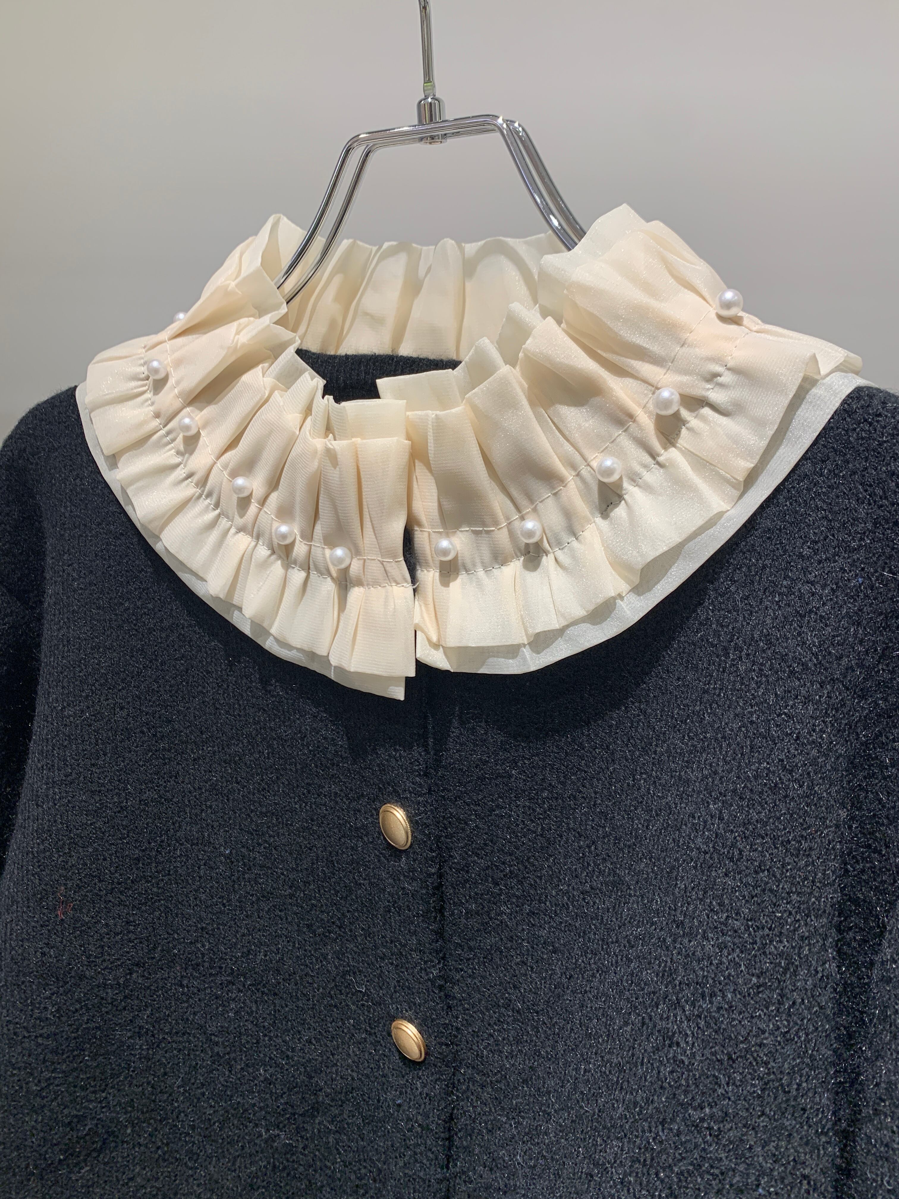 pearl frill docking cardigan