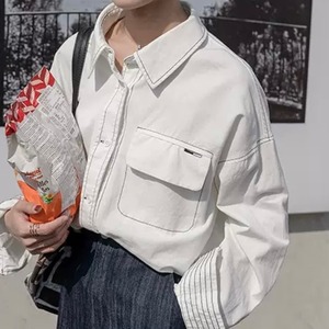 ステッチデザインカラーシャツ
　A1382