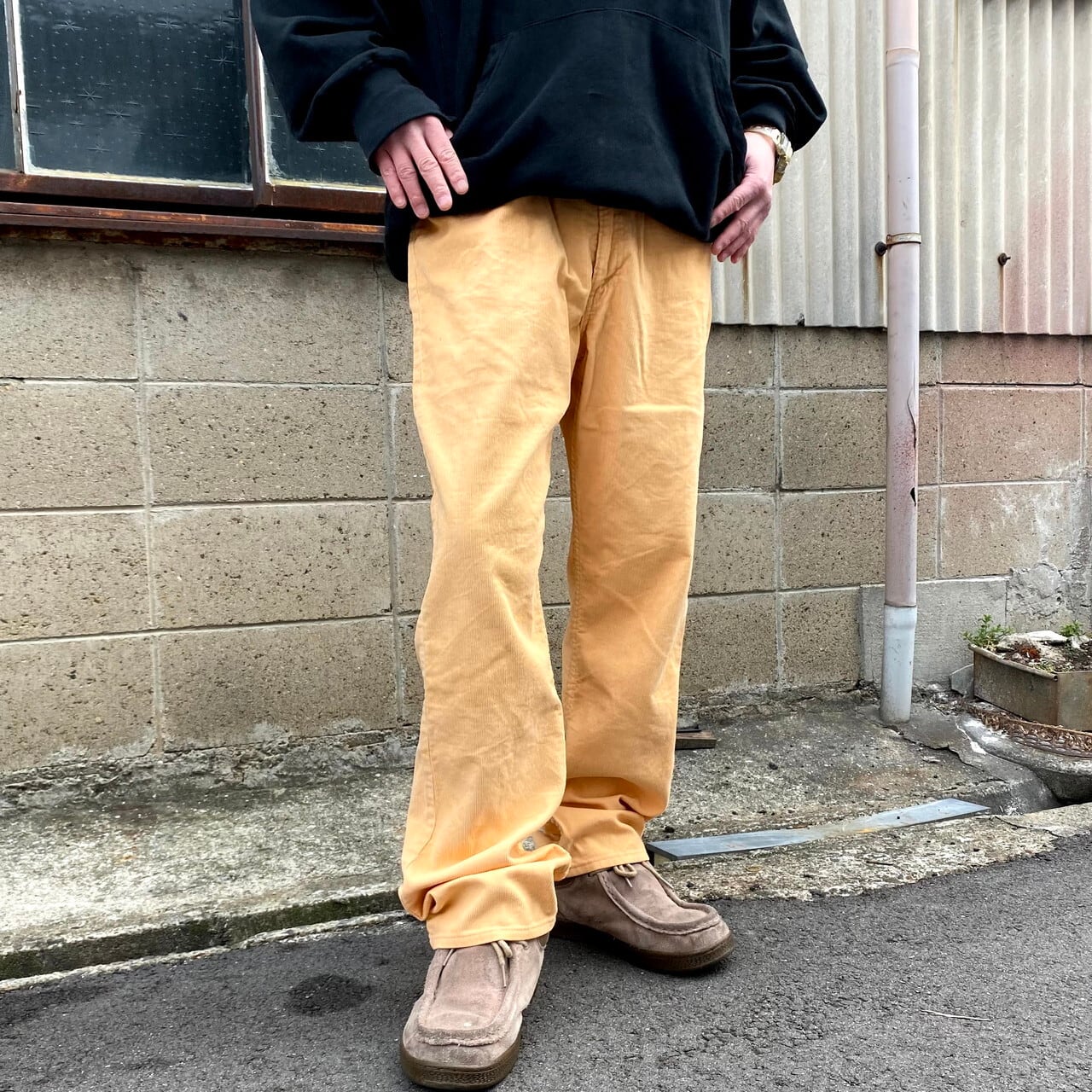 70〜80年代 リーバイス 519 1574 コーデュロイパンツ メンズW36 古着 Levi's 70s 80s ヴィンテージ ビンテージ  42TALON パステルオレンジ ペールトーン ストレート カラーパンツ【コーデュロイパンツ】【AL20】 | cave 古着屋【公式】古着通販サイト 