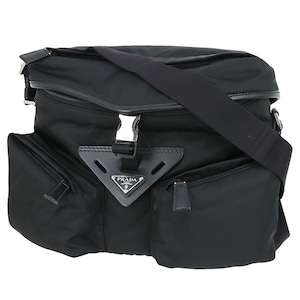 Used PRADA プラダ ショルダーバッグ Re-Nylon ブラック 2VD062 リナイロン トライアングルロゴ メッセンジャーバッグ 超美品