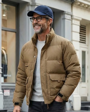 ユーティリティ スタンドカラーパデッドジャケット 3色　A0053