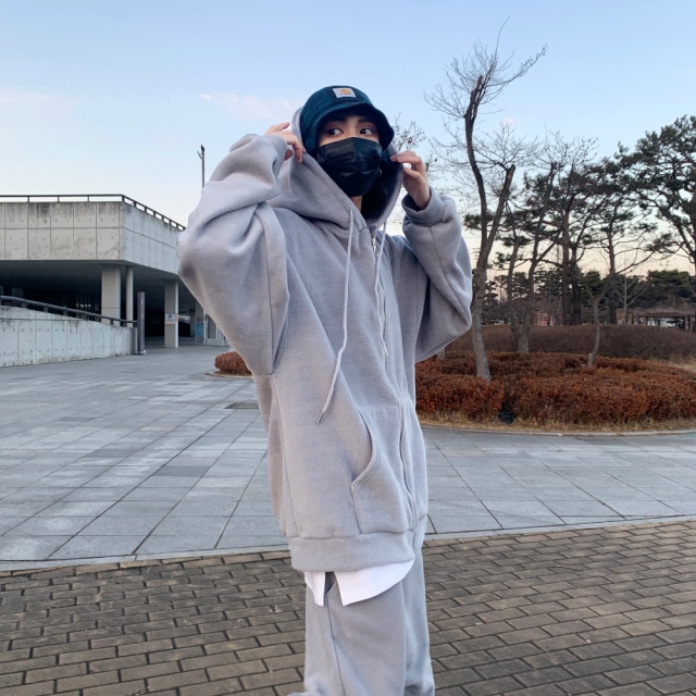 [GARIMU] big.fleece hood zip-up (2COLOR) 正規品 韓国ブランド 韓国通販 韓国代行 韓国ファッション パーカー