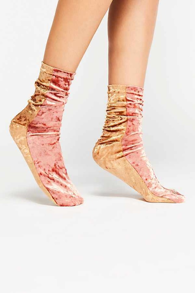 Free People | COLORBLACK VELVET SOCK - PINK
