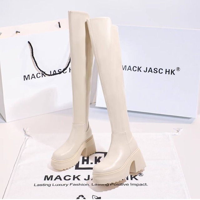 thick-soled knee-high platform boots m0100
