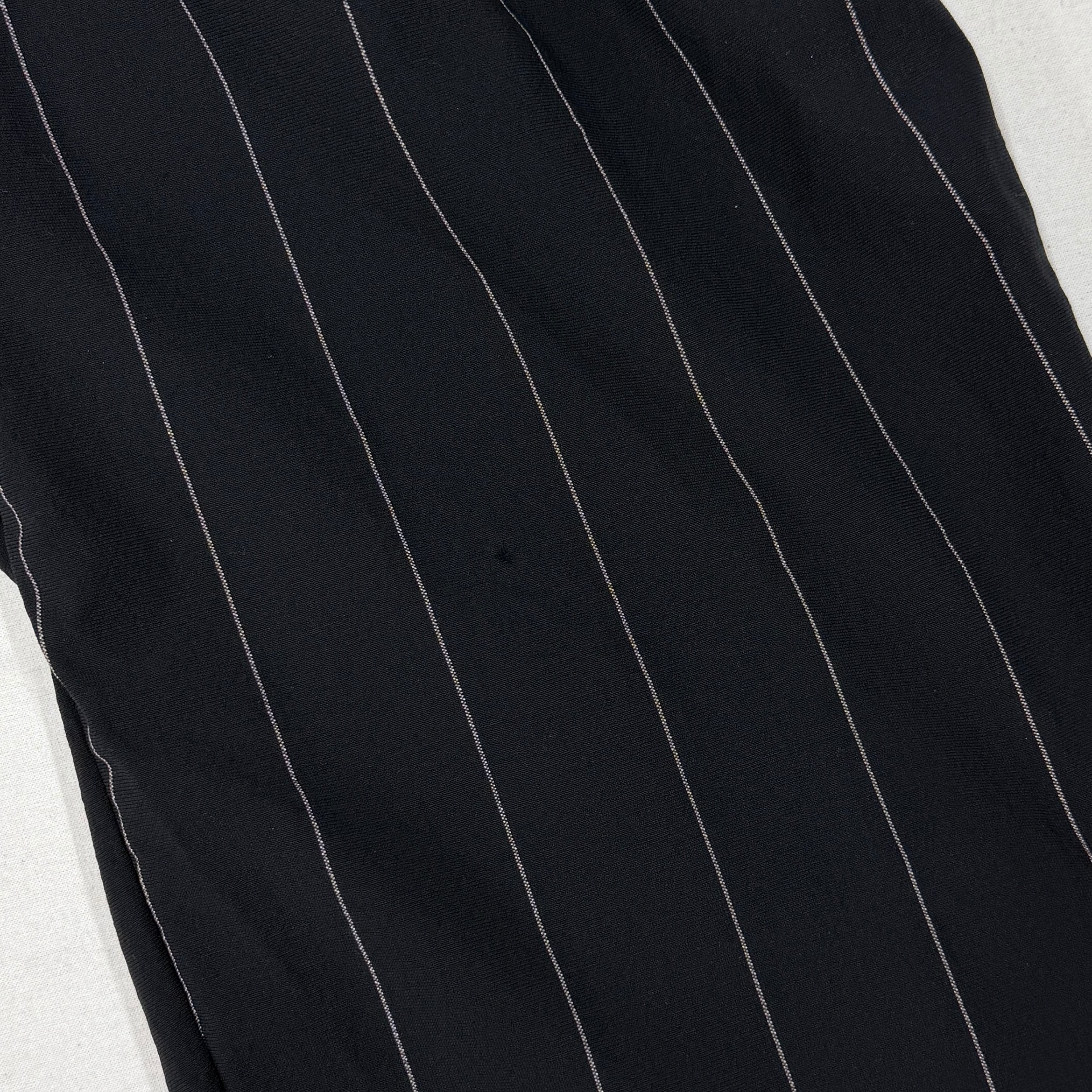 80's オム　ウールスラックス　ストライプ　ブラック Comme des Garçons HOMME PLUS】80s コムデギャルソン オムプリュス