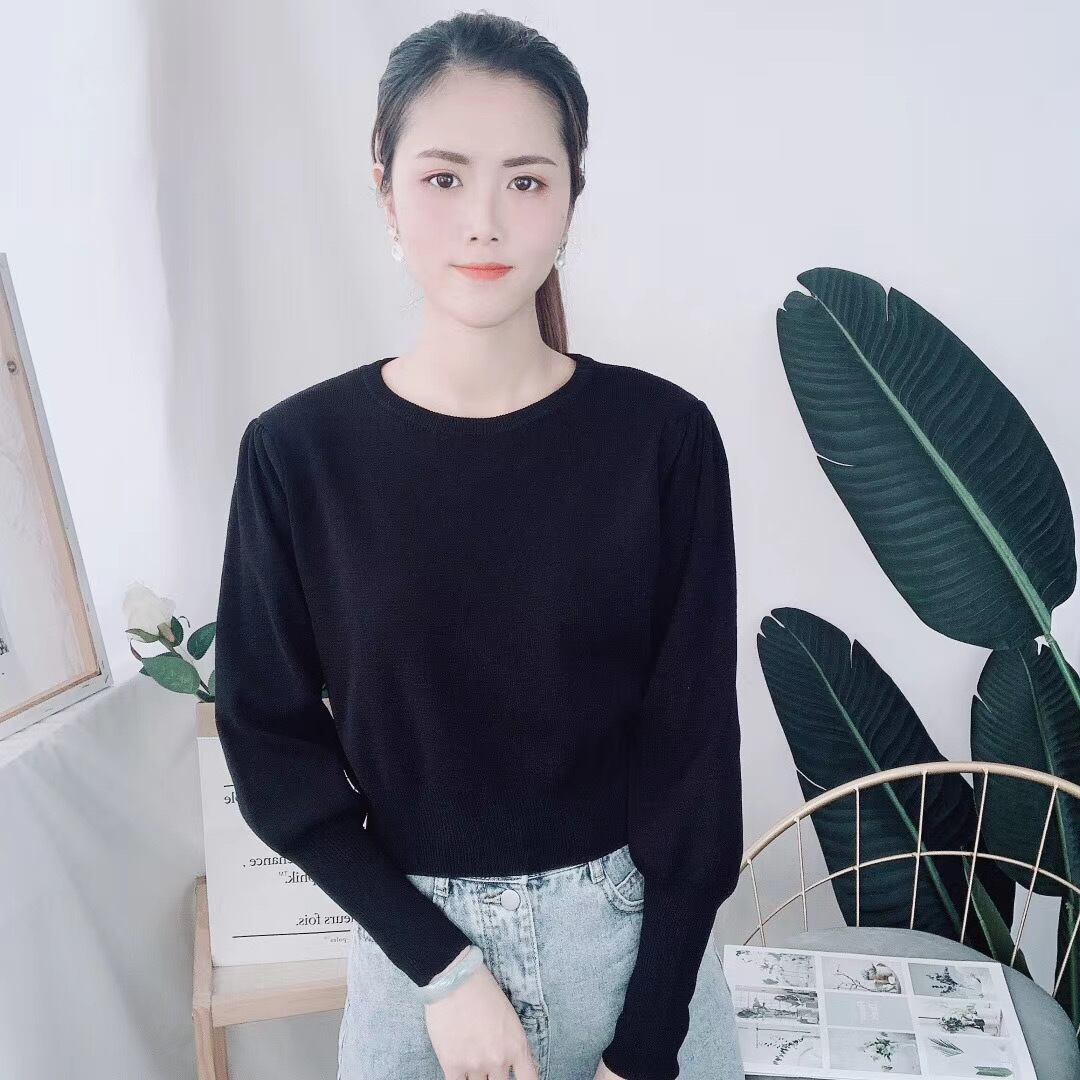 ラウンドネックニット