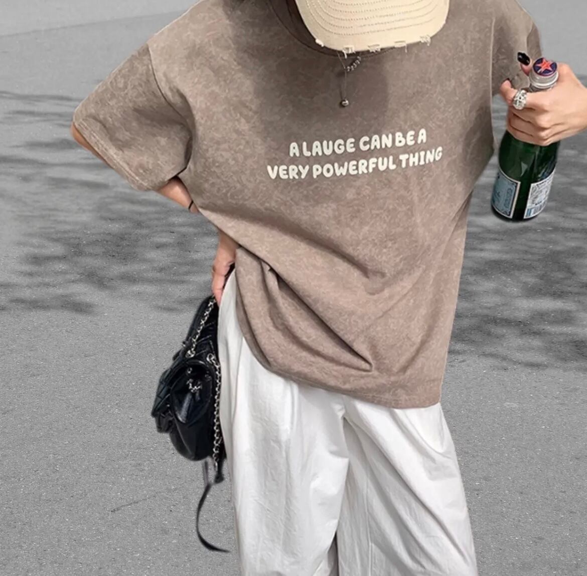 3color / ユーズドライクフロントロゴTシャツ