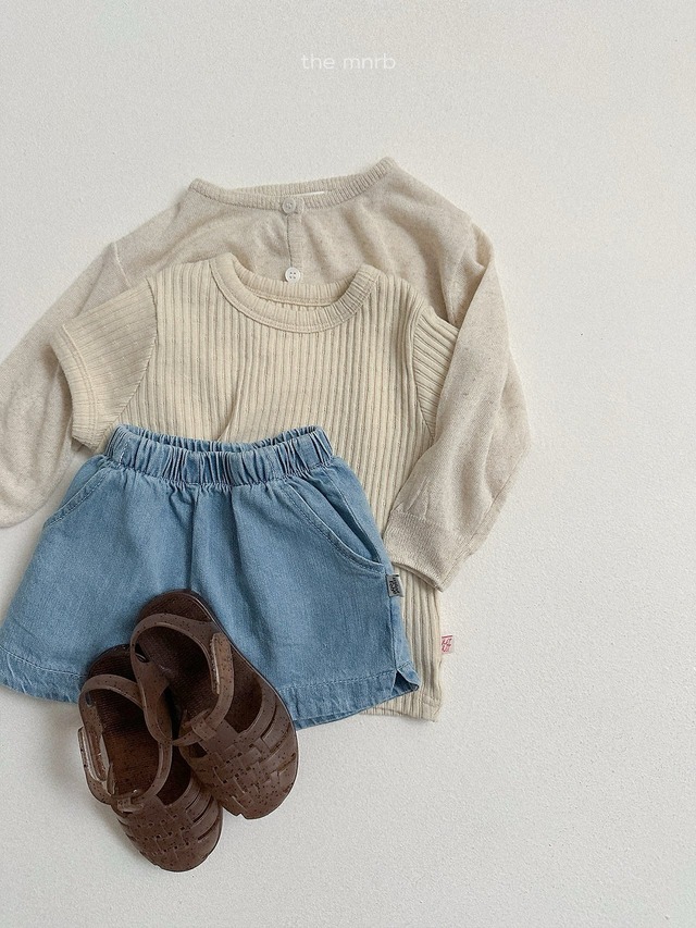 〘予約〙minirobe / round denim pants