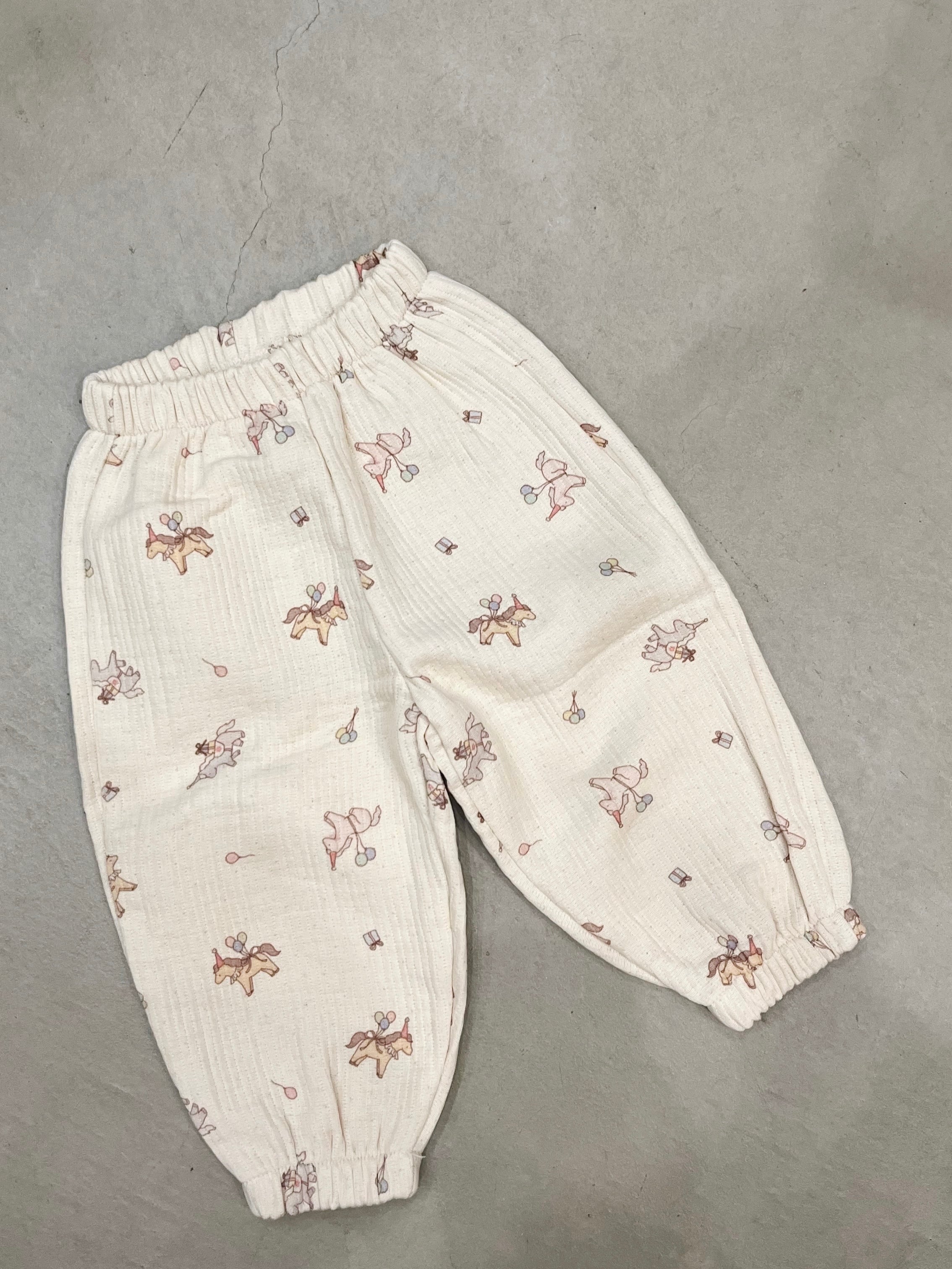 【Rica】ふっくらガーゼコットンパンツ/ユニコーン(80–120cm)