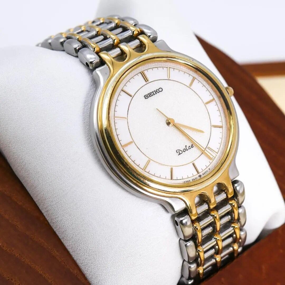 ◇稼働 SEIKO Dolce 腕時計 ラメ メンズ ヴィンテージ 新品電池 x 