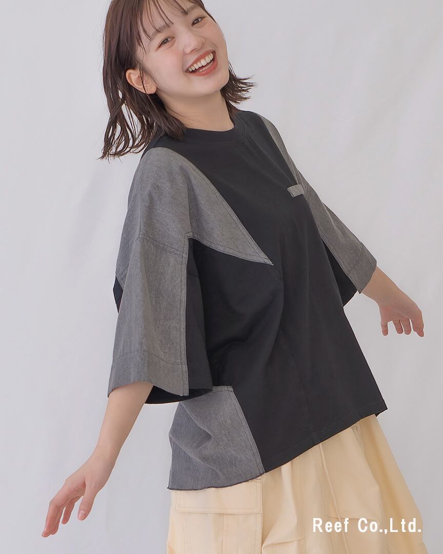 リビルドデニムカットソー】 TF-226984 Brand：ミリロピュール | Reef