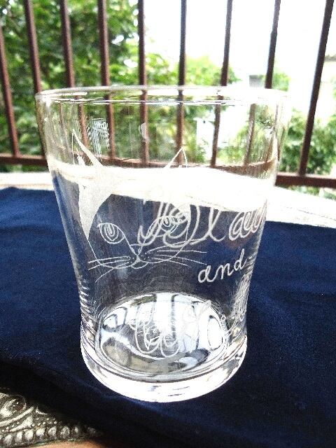 猫グラスシリーズ「ハチワレキャット / Black and White」縁起のいい